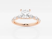 Mila-Side Stone Engagement Ring - Lab Grown Diamonds