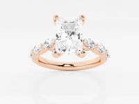 Mila-Side Stone Engagement Ring - Lab Grown Diamonds