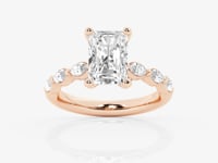 Mila-Side Stone Engagement Ring - Lab Grown Diamonds