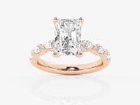 Mila-Side Stone Engagement Ring - Lab Grown Diamonds