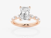 Mila-Side Stone Engagement Ring - Lab Grown Diamonds