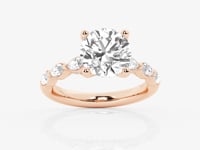 Mila-Side Stone Engagement Ring - Lab Grown Diamonds