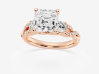 Seraphina-Side Stone Engagement Ring - Lab Grown Diamonds