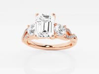 Seraphina-Side Stone Engagement Ring - Lab Grown Diamonds