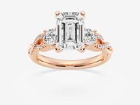 Seraphina-Side Stone Engagement Ring - Lab Grown Diamonds