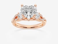 Seraphina-Side Stone Engagement Ring - Lab Grown Diamonds