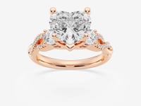 Seraphina-Side Stone Engagement Ring - Lab Grown Diamonds