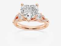 Seraphina-Side Stone Engagement Ring - Lab Grown Diamonds