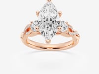 Seraphina-Side Stone Engagement Ring - Lab Grown Diamonds