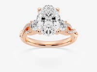 Seraphina-Side Stone Engagement Ring - Lab Grown Diamonds