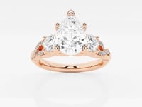 Seraphina-Side Stone Engagement Ring - Lab Grown Diamonds