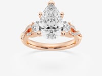 Seraphina-Side Stone Engagement Ring - Lab Grown Diamonds