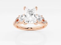 Seraphina-Side Stone Engagement Ring - Lab Grown Diamonds