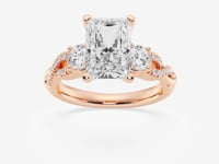 Seraphina-Side Stone Engagement Ring - Lab Grown Diamonds