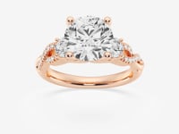 Seraphina-Side Stone Engagement Ring - Lab Grown Diamonds