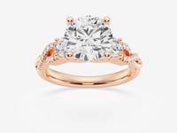 Seraphina-Side Stone Engagement Ring - Lab Grown Diamonds