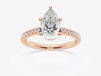 Sienna-Hidden Halo Engagement Ring - Lab Grown Diamonds