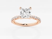 Clara-Side Stone Engagement Ring - Lab Grown Diamonds