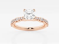 Clara-Side Stone Engagement Ring - Lab Grown Diamonds