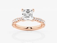 Clara-Side Stone Engagement Ring - Lab Grown Diamonds