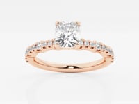 Clara-Side Stone Engagement Ring - Lab Grown Diamonds