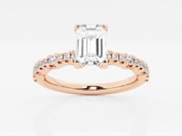 Clara-Side Stone Engagement Ring - Lab Grown Diamonds