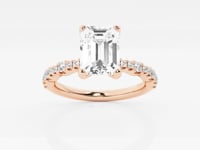 Clara-Side Stone Engagement Ring - Lab Grown Diamonds