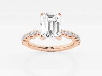 Clara-Side Stone Engagement Ring - Lab Grown Diamonds