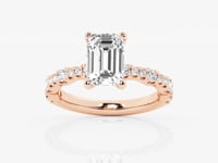 Clara-Side Stone Engagement Ring - Lab Grown Diamonds