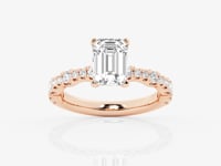 Clara-Side Stone Engagement Ring - Lab Grown Diamonds