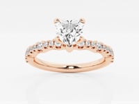 Clara-Side Stone Engagement Ring - Lab Grown Diamonds