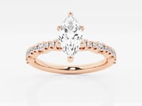 Clara-Side Stone Engagement Ring - Lab Grown Diamonds