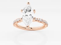 Clara-Side Stone Engagement Ring - Lab Grown Diamonds