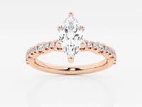 Clara-Side Stone Engagement Ring - Lab Grown Diamonds