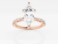Clara-Side Stone Engagement Ring - Lab Grown Diamonds