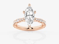 Clara-Side Stone Engagement Ring - Lab Grown Diamonds