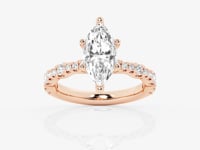 Clara-Side Stone Engagement Ring - Lab Grown Diamonds