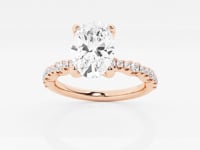 Clara-Side Stone Engagement Ring - Lab Grown Diamonds