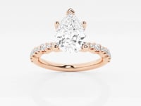 Clara-Side Stone Engagement Ring - Lab Grown Diamonds