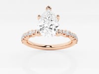Clara-Side Stone Engagement Ring - Lab Grown Diamonds