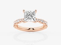 Clara-Side Stone Engagement Ring - Lab Grown Diamonds