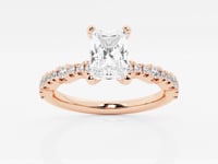 Clara-Side Stone Engagement Ring - Lab Grown Diamonds