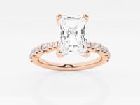 Clara-Side Stone Engagement Ring - Lab Grown Diamonds