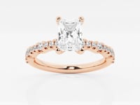 Clara-Side Stone Engagement Ring - Lab Grown Diamonds