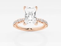 Clara-Side Stone Engagement Ring - Lab Grown Diamonds