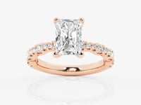 Clara-Side Stone Engagement Ring - Lab Grown Diamonds
