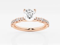 Clara-Side Stone Engagement Ring - Lab Grown Diamonds
