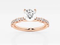 Clara-Side Stone Engagement Ring - Lab Grown Diamonds