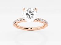 Clara-Side Stone Engagement Ring - Lab Grown Diamonds