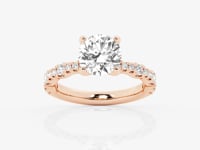 Clara-Side Stone Engagement Ring - Lab Grown Diamonds